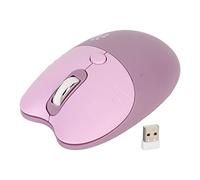 VBESTLIFE Lindo Ratón De Gato, Ratón Silencioso Inalámbrico De 2,4 GHz, Ratón Kawaii con Receptor USB, 3 Niveles dpi, Compatible con Notebook, PC, Computadora Portátil (Purple)