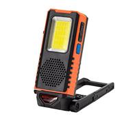 VBESTLIFE Linterna Portátil de Mano para Herramienta de Reparación de Automóviles, Luz de Trabajo LED Multifuncional con Imán y Altavoz, Reflector COB, Luces de Reparación (WK05)