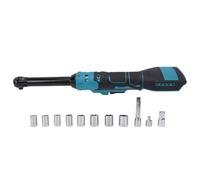 VBESTLIFE Llave de Trinquete Inalámbrica, Trinquete Eléctrico de 3/8 Pulgadas, Torsión de 74 Pies-libras con Luz LED de Cabeza Reforzada de 6,3 Pulgadas, 8 Enchufes y 3 Adaptadores para