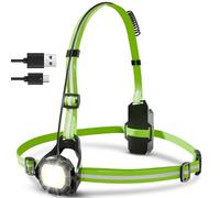 VBESTLIFE Luces para Correr para Corredores 500 LM, 4 Modos de Luz para Correr con Rotación de 90°, Chaleco Recargable a Prueba de Agua IPX4 para Ciclismo Nocturno y Jogging (Green)