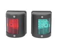 VBESTLIFE Luz LED de Navegación para Proa de Barco, 2 uds., Luces Marinas, PC, Estribor, Puerto Verde, Rojo, Haz de 1125 Grados, IP54, Resistente Al Agua, 12V, 24VDC