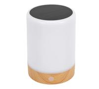 VBESTLIFE Luz Nocturna Solar, Lámpara de Mesa de Grano de Madera con Sensor de Encendido/apagado Automático para el Patio del Jardín del Hogar, 2000 MAh, Iluminación de 8 a 12 Horas