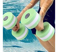 VBESTLIFE Mancuernas de Agua, Mancuernas Flotantes de Espuma EVA para Fitness Acuático con Resistencia, Barra de Ejercicio de Piscina para Entrenamiento de Fuerza (GREEN)