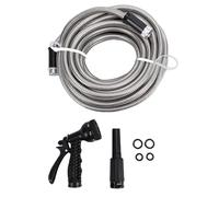 VBESTLIFE Manguera de Jardín Expandible con Boquilla, Manguera de Agua de Acero Inoxidable, para Regar Plantas, Césped, Jardín, Lavado de Coches (75FT)