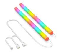 VBESTLIFE Manguera de Tubo de Refrigeración por Agua ARGB, Funda de Tubo de Sincronización ARGB Aura de Silicona Suave DIY 5V 3 Pines con 35 Cuentas de Luz ARGB para PC