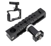 VBESTLIFE Manija Superior de la Jaula de Cámara, Diseño Integrado de Riel de Deslizamiento Móvil, con Accesorios de Fotografía de Soporte de Zapatillas Frías de Tornillo de Tornillo de