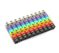 VBESTLIFE Marcador de Cables de Tubo Numérico Digital Duradero y Colorido para Identificar Números de Cables 100 Piezas, 150 Piezas para 2,5 mm², 4 mm² (#2)