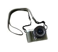 VBESTLIFE Media Funda para Cámara de Piel Sintética Antiarañazos con Correa para el Hombro Compatible con Cámara X M5, Funda Protectora Portátil con Parte Inferior Magnética (Green)