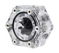 VBESTLIFE Medidor de flujo acrílico de 6 vías, indicador G1/4, rosca para PC, ordenador, líquido refrigerado por agua