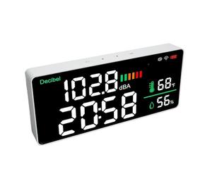 VBESTLIFE Medidor de Nivel de Sonido Montado en la Pared 2,4G WiFi LED Medidor de Humedad y Temperatura para la Aplicación