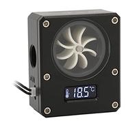 VBESTLIFE Medidor de Refrigeración por Agua para PC, Interfaz Pequeña de 3 Pines de 12 V, Rosca G1/4, Pantalla LCD, Acrílico Duradero, a Prueba de Herrumbre, Medidor de Flujo de