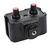 Vbestlife Mezclador de Adaptador de Grabación de Audio para DSLR Cámara, Universal de 2 Canales, Plástico Portátil Ligero Premium Duradero, Mezclador de Entrada Estéreo/Mono de 3,5 mm.