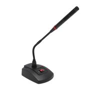 VBESTLIFE Micrófono de Condensador de Cuello de Cisne de Escritorio, Micrófonos de Podio con Botones de Silencio Indicador LED Micrófono XLR para Reuniones Videoconferencias Transmisión de