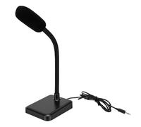 VBESTLIFE Micrófono de Escritorio con Cable de 3,5 Mm con Cuello de Cisne Flexible, Micrófono Omnidireccional con Cancelación de Ruido para Conferencias Telefónicas de Transmisión de Juegos