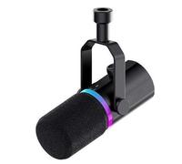 VBESTLIFE Micrófono Dinámico, Micrófono de PC para Grabación de Podcasts USB XLR para Voz, Efectos de Luz RGB, Micrófono de Metal de Estudio con Silencio, Salida USB C, Conector para