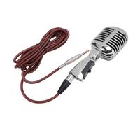 VBESTLIFE Micrófono Dinámico, Patrón de Recogida Cardioide con Estructura a Prueba de Choques para el Rendimiento del Escenario y la Grabación de Estudio (SILVER)