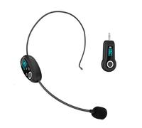 VBESTLIFE Micrófono Inalámbrico para Auriculares, 2,4G UHF, Micrófono de Mano para Uso en la Cabeza con Enchufe de 3,5 Mm y 6,35 Mm, para Enseñanza de Fitness, Guía Turística, Altavoz con (1 por 1)