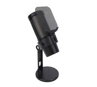 VBESTLIFE Micrófono para Juegos, Luz RGB, Silencio Rápido, Soporte de Escritorio, Micrófono Vocal, Tarjeta de Sonido Integrada, Micrófono USB para PC para Podcasts de Vídeos, Streaming,