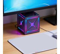 VBESTLIFE Mini Altavoz Bluetooth, Altavoz Pequeño de 5 W con Sonido Claro de Alta Fidelidad, Luces RGB, Compacto y Portátil para Senderismo, Ciclismo, Viajes, Regalo (Black)