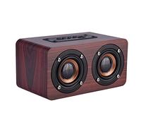 VBESTLIFE Mini Altavoz Bluetooth con diseño de Madera, Altavoz Altavoz Bluetooth portátil de Madera, Altavoces estéreo inalámbricos con 2 bocinas.(Patrón de secoya (versión en inglés))