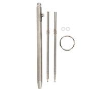 VBESTLIFE Mini Bolígrafo de Titanio Puro EDC, Llavero Portátil, Bolígrafo, Instrumento de Escritura (Plata)