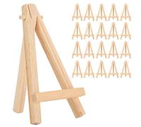 VBESTLIFE Mini Caballetes de Madera, 20 Piezas, Trípode de Pino Natural para Decoración de Arte, Soporte de Pintura Plegable para Lienzo Pequeño, Estante de Mesa para Manualidades para Letreros de