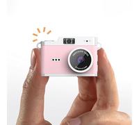 VBESTLIFE Mini Cámara Digital con Llavero, Cámara del Tamaño de un Pulgar con Grabación FHD de 1080P y Pantalla de 0,96 Pulgadas, para Viajes, Estudios y Conciertos (Pink)