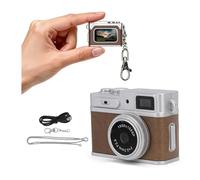 VBESTLIFE Mini Cámara Digital con Llavero, Cámara Pequeña, Pequeña 1080P de 3 MP, Grabadora de Vídeo Portátil con Batería de Larga Duración para Viajes, Fiestas, Vlogs (Brown)