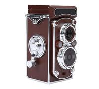 VBESTLIFE Mini Cámara Digital Vintage, Cámara Digital Portátil Estilo Réflex de Doble Lente Retro, Fotos de 24 MP, Enfoque Automático, Vídeo HD de 2,7 K, Batería de 1000 MAh (Brown)