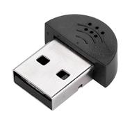VBESTLIFE Mini micrófono USB, para computadora PC, Estudio de Voz, grabación de Audio, Adaptador de micrófono, omnidireccional omnidireccional de 360 °, compatibilidad(Negro)