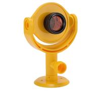 VBESTLIFE Mini Prisma con Soporte, Prisma Inclinable para Topografía de Estación Total + Lente de Vidrio óptico Constante de 17,5mm, Carcasa Amarilla