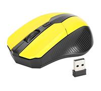 VBESTLIFE Mini Ratón Inalámbrico para Viajes, Ratón óptico Inalámbrico Portátil con Receptor USB para Ordenador Portátil (Amarillo)