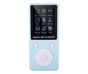 VBESTLIFE Mini Reproductor de Música Portátil HiFi MP4 Radio FM con Pantalla Táctil Soporte Grabación, Video, e-Book, Cronómetro Incorporado(Azul)