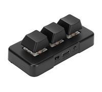 VBESTLIFE Mini Teclado de 3 Teclas, Teclado Macro Programable USB/2,4G/Bluetooth RGB, Teclado Mecánico Inalámbrico para Juegos de Programación HID
