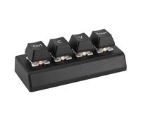 VBESTLIFE Mini Teclado Mecánico de 4 Teclas Copiar Pegar Ingresar, Ctrl C V Ingresar Acceso Directo Mini Teclado Mecánico con una Mano, Compatible con NKRO, Teclado Programable con (Black)