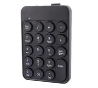 VBESTLIFE Mini Teclado Numérico, 2,4G Inalámbrico Bluetooth 5,1 19 Teclas con Teclas Redondas, Teclado Numérico de Contabilidad Financiera Portátil para PC Portátil