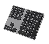 VBESTLIFE Mini Teclado Numérico Inalámbrico Numpad Bluetooth con 34 Teclas para PC Soporta iOS, Android Negro