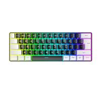 VBESTLIFE Mini Teclado para Juegos de Membrana de 61 Teclas, Retroiluminado RGB, Portátil y Compacto, para Jugadores de PC, Mecanógrafos y Viajeros (en y Negro)