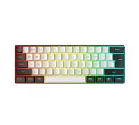 VBESTLIFE Mini Teclado para Juegos de Membrana de 61 Teclas, Retroiluminado RGB, Portátil y Compacto, para Jugadores de PC, Mecanógrafos y Viajeros (En y Negro)