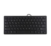 VBESTLIFE Mini Teclado, Teclado Español con Cable con 78 Teclas, USB Portátil para Computadora de Escritorio, Oficina, Teclas Silenciosas Ultrafinas, Diseño Compacto a Prueba de Salpicaduras para
