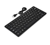 VBESTLIFE Mini Teclado USB 78 Clave para Computadora de Escritorio | Diseño Antideslizante y Teclas de Alta Sensibilidad | Teclado con Cable para el Uso de la Oficina en Casa de la (Black)