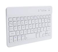 VBESTLIFE Miniteclado de 59 Teclas, Teclado Bluetooth, Portátil, Suministros de Tableta, Blanco, diseño de Chocolate, Lindo Mini Teclado, para Estudiantes, para el hogar/Oficina/Escuela