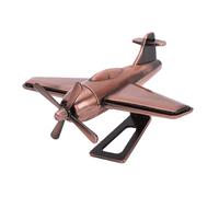 VBESTLIFE Modelo de Avión de Combate de Aleación, Réplica de Avión de Hélice Vintage Coleccionable para Decoración del Hogar, 6.69x5.51x3.35in (Antiguo Rojo)