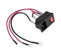 Vbestlife Módulo de Enchufe de Interruptor de Fuente de alimentación de Enchufe Tipo U de 15A 220V/110V con Fusible, Universal para Impresora 3D