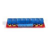 VBESTLIFE Módulo de relé de 8 Canales de 12 V, y bajo de Doble Disparador, Bloque de Terminales de 5,08 Mm, Control PLC para Hogar Inteligente Industrial