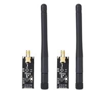 VBESTLIFE Módulo Transceptor Inalámbrico de 2 Piezas 2,4G, Módulo de Transmisión de Datos RF de Alta Potencia y Alta Sensibilidad para Comunicación de Ultra Larga Distancia