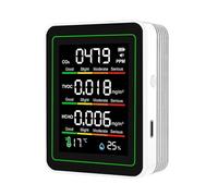 VBESTLIFE Monitor de Calidad del Aire Interior, Probador de Calidad del Aire Inteligente Portátil 5 en 1 para CO2, TVOC, HCHO, Temperatura, Humedad para el Hogar, Automóviles, Plantas y