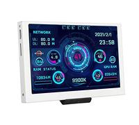 VBESTLIFE Monitor de Temperatura de Computadora de 5 Pulgadas, Pantalla de Panel de Sensor de PC, Pantalla Secundaria de Visualización de Temperatura de PC, Mini Pantalla USB IPS, Monitor