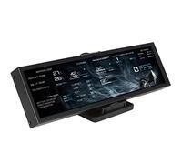 VBESTLIFE Monitor de Temperatura de Datos CPU GPU SSD de 8,8 Pulgadas, Mini Pantalla IPS de 1920 X 480 60 Hz Monitoreo de RAM de CPU AIDA64 con Soporte, Subpantalla de Caja de Computadora