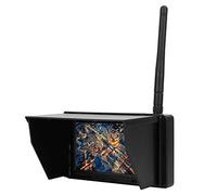 VBESTLIFE Monitor FPV, 5,8G 4,3 Pulgadas 48 Canales LCD Receptor de Pantalla FPV Inalámbrico con Parasol, Batería Integrada, Pantalla OSD Activa